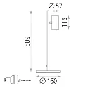 ACB Tischleuchte GINA, 1 x GU10 LED, 1 x 8W, IP20, IK06, weiß
