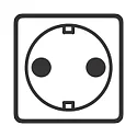 Einsatz für Albert Energiesäule Typ Nr. 4417 /-19 - Schuko-Steckdose IP55, D - Typ F, mit Klappdeckel