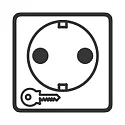 Einsatz für Albert Energiesäule Typ Nr. 4417 /-19 - Schuko-Steckdose IP55, D - Typ F, mit abschließbarer Klappe
