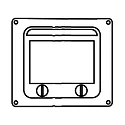Einsatz für Albert Energiesäule Typ Nr. 4417 /-19 - Modul für max. 4 Hutschienen-Elemente, IP65, klares Fenster
