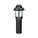 Pedestal luminaire Country style Night watchman Type No. 0531, IP44, 50cm, E27 QA55 max. 57W, cast alu, opal glass, black