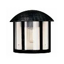 Außenwandleuchte Landhausstil Vintage Typ Nr. 3225, Halbform, Direktmontage, IP44, E27 QA55, Alu-Guss / klar, Schwarz-Silber