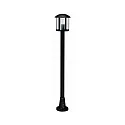 Wegeleuchte Landhausstil Vintage Typ Nr. 4139, E27, IP44, Höhe 116cm, E27 QA55 57W, Alu-Guss / Acrylglas klar, Schwarz-Silber