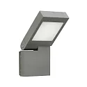 LED Außenwandleuchte Typ Nr. 0111, IP44, 14W 3000K 1400lm, schwenkbar 90° stufenlos, Alu-Guss / Opalglas, Anthrazit