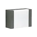 LED Outdoor Wall luminaire Type No. 0331, flat light distributor, IP54, 5W 3000K 480lm, cast alu acrylic glass, anthracite
