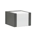 LED Außenwandleuchte Typ Nr. 0332, langer Lichtverteiler, IP54, 5W 3000K 480lm, Alu-Guss / Acrylglas opal, dimmbar, Anthrazit