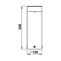 Albert LED Sockelleuchte Typ Nr. 2292, IP54 IK08, 35cm, 12W 3000K 1400lm, schaltbar, Anthrazit