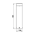 Albert LED Sockelleuchte Typ Nr. 2293, IP54 IK08, 50cm, 12W 3000K 1400lm, schaltbar, Anthrazit