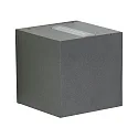 LED Außenwand-Strahler Typ Nr. 2371, Up/Down, eng/breit, Eckig, IP44, 230V, 2x 3W 3000K 330lm, Linse + Glas, Anthrazit
