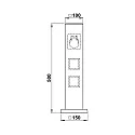 Albert Outdoor Energiesäule leer Typ Nr. 4405, IP44 / IP54 / IP65, 50cm, max. 3 optionale Einsätze, Anthrazit