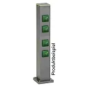 Albert Outdoor Energiesäule leer Typ Nr. 4407, IP44 / IP54 / IP65, 70cm, max. 5 optionale Einsätze, anthrazit