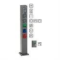 Outdoor Energy column empty Type No. 4409, IP54, max. 7 optional inserts, excl. lighting, excl. switching function