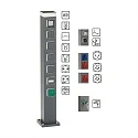 Albert Outdoor Energiesäule leer Typ Nr. 4419, IP55, 90cm, max. 7 optionale Einsätze, Aluminium, Anthrazit