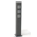 Albert Outdoor Energiesäule leer Typ Nr. 4419, IP55, 90cm, max. 7 optionale Einsätze, Aluminium, Anthrazit