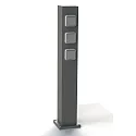 Albert Outdoor Energiesäule leer Typ Nr. 4419, IP55, 90cm, max. 7 optionale Einsätze, Aluminium, Anthrazit