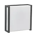 Outdoor LED House number, Wall and Ceiling luminaire Type No. 6401, 10W 3000K 900lm, anthracite / glass opal