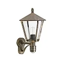 Außenwandleuchte Landhausstil modern Typ Nr. 1814 mit Bewegungsmelder (Typ Nr. 1815), E27, Alu-Guss / klar, braun-messing matt