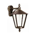 Außenwandleuchte Landhausstil modern Typ Nr. 1816, hängend mit Arm, IP44, E27 QA55 max. 57W, Alu-Guss / klar