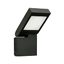 LED Außenwandleuchte Typ Nr. 0111, IP44, 14W 3000K 1400lm, schwenkbar 90° stufenlos, Alu-Guss / Opalglas, Schwarz matt