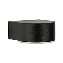 LED Außenwandleuchte Typ Nr. 0233, IP44, 3W 3000K 330lm, Alu-Guss / Sicherheitsglas satiné, Schwarz matt
