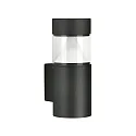 LED Außenwandleuchte Typ Nr. 0275, 9W 1000lm, IP54 IK08, 9W 3000K 1000lm, Glas klar mit opalem Innenkegel, Schwarz matt