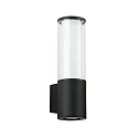 Außenwandleuchte Typ Nr. 0321, IP44, E27 max. 20W, mit Unterlicht GU10 PAR16 max. 50W, Edelstahl, Schwarz matt