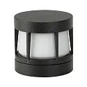 Outdoor LED Wand-, Decken- und Pfeilerleuchte Typ Nr. 0326, IP54, Ø 14cm, 10W 3000K 900lm, Alu-Guss / Opal, dimmbar, Schwarz