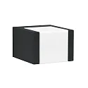 LED Außenwandleuchte Typ Nr. 0332, langer Lichtverteiler, IP54, 5W 3000K 480lm, Alu-Guss / Acrylglas opal, dimmbar, Schwarz