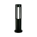 Outdoor Sockelleuchte Typ Nr. 0507, IP44, Höhe 50cm, E27 max. 20W (LED), Alu-Guss / Opalglas, Schwarz matt