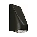 LED Außenwandleuchte Typ Nr. 0671, IP43, 230V, 4.5W 3000K 330lm, Alu-Guss / Blasenglas klar, Schwarz matt