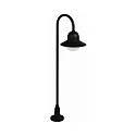 Wegeleuchte Typ Nr. 2005, Höhe 120cm, IP44, E27 QA55 max. 75W, Alu-Guss / Opalglas, schwarz