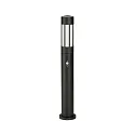 Pollerleuchte Typ Nr. 2249 mit Bewegungsmelder (Typ 2019), IP44, Höhe 90cm, E27 QA55 max. 57W, Alu-Guss / Opalglas, Schwarz