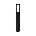 Pollerleuchte Typ Nr. 2066 mit Bewegungsmelder 90°, IP44, Höhe 90cm, E27 max. 20W (LED), Alu-Guss / Opalglas, Schwarz matt
