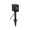 Outdoor Steckdosenspieß Typ 2103, IP44, ohne Schaltfunktion, Alu-Guss, inkl. 250cm Steckerkabel, schwarz, 2-fach