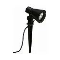Spießstrahler Typ Nr. 21543, IP54, E27 PAR20 max. 50W, dreh- und schwenkbar, inkl. 250cm Steckerkabel, Schwarz