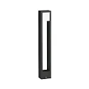 LED Bollard light Type No. 2252, long light distributor, IP54, height 90cm, 10W 3000K 480lm, cast alu, dimmable, black matt