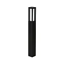 Pollerleuchte Typ Nr. 2266, IP44, Höhe 90cm, E27 max. 20W (LED), Alu-Guss / Opalglas, Schwarz matt