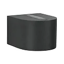 LED Außenwand-Strahler Typ Nr. 2339, Up/Down, eng/breit, Rund, IP44, 230V, 6W 3000K 660lm, Linse klar + Glas, Schwarz