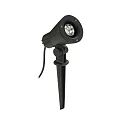 LED Ground spike Spot Type No. 2354, IP54, 230V AC/DC, 8W 3000K 800lm 30°, rotatable, pivotable, connector cable, black matt