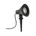 LED Spießstrahler Typ Nr. 2356, IP54, 16W 3000K 2240lm 30°, dreh- und schwenkbar, dimmbar, Alu-Guss / Glas, Schwarz matt