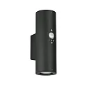 Außenwand-Strahler Typ Nr. 2480, mit Sensor, Up/Down, IP44, 2x GU10 PAR16, starr, schwarz