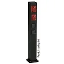 Albert Outdoor Energiesäule leer Typ Nr. 4409, IP44 / IP54 / IP65, 90cm, max. 7 optionale Einsätze, Schwarz