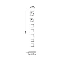 Albert Outdoor Energiesäule leer Typ Nr. 4409, IP44 / IP54 / IP65, 90cm, max. 7 optionale Einsätze, Schwarz