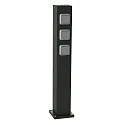 Albert Outdoor Energiesäule leer Typ Nr. 4419, IP55, 90cm, max. 7 optionale Einsätze, Aluminium, Schwarz