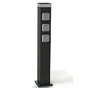 Albert Outdoor Energiesäule leer Typ Nr. 4419, IP55, 90cm, max. 7 optionale Einsätze, Aluminium, Schwarz