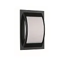 Outdoor Wand- und Deckenleuchte Typ Nr. 6199, IP44, 20 x 30cm, E27 QA55 max. 57W, Alu-Guss / Opalglas, Schwarz matt