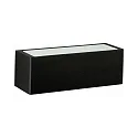 LED Außenwandleuchte Typ Nr. 6368, 2-seitig, eckig, IP44, 30cm, 2x 7.8W 3000K 580lm, Alu-Guss / Opaglas, Silber matt