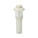 Pedestal luminaire Country style Night watchman Type No. 0531, IP44, 50cm, E27 QA55 max. 57W, cast alu, glass, white-gold