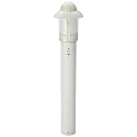Bollard light Country style Night watchman Type No. 2025 with motion sensor, IP44, 90cm, E27, cast alu / opal, white-gold