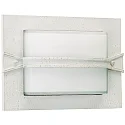Outdoor Wand- und Deckenleuchte Typ Nr. 6263, eckig, 1 Querstrebe, IP44, E27 QA55 max. 57W, Alu-Guss / Opalglas, Weiß-Gold